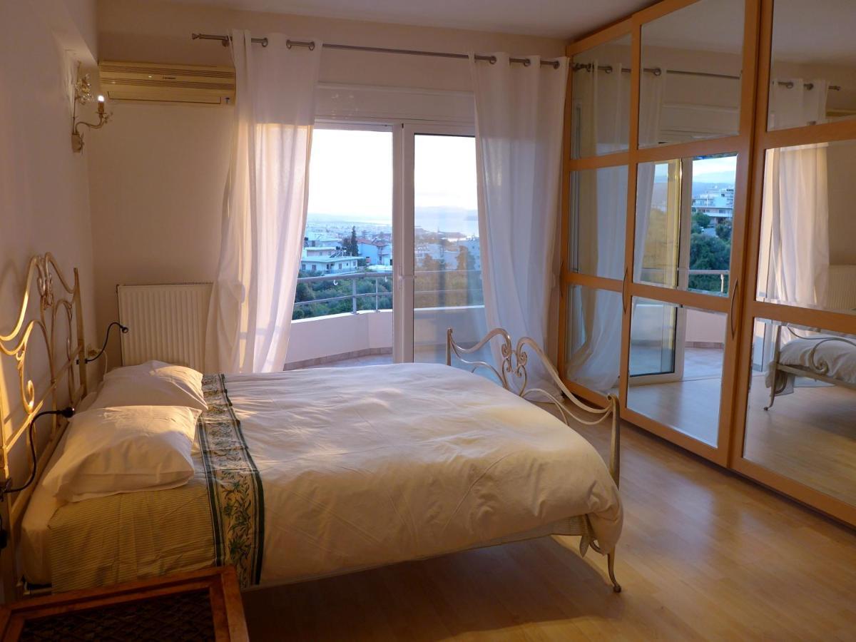 Wide-View & Quiet Apartment Chania Hriszí Aktí Haniá Kültér fotó